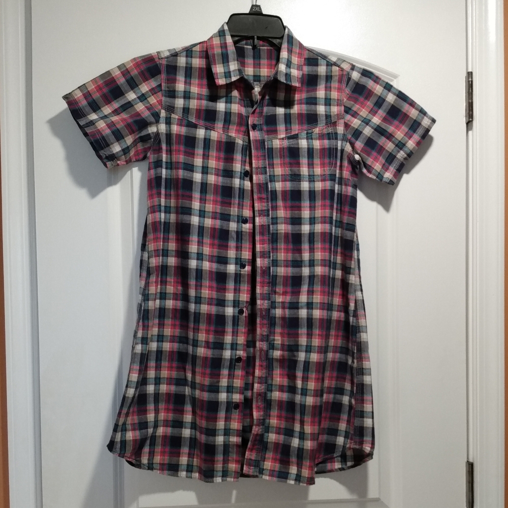 Plaid Button Down Dress